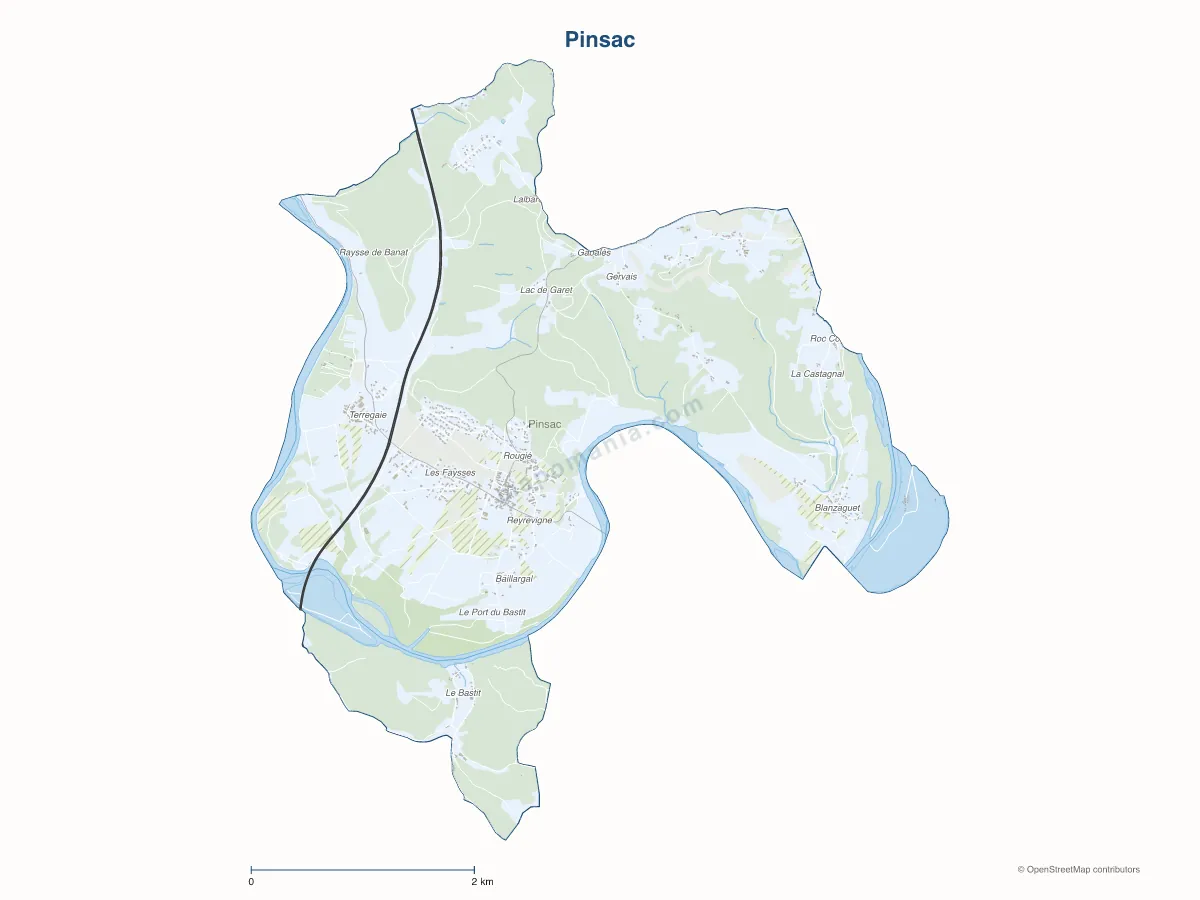 Carte de Pinsac à personnaliser
