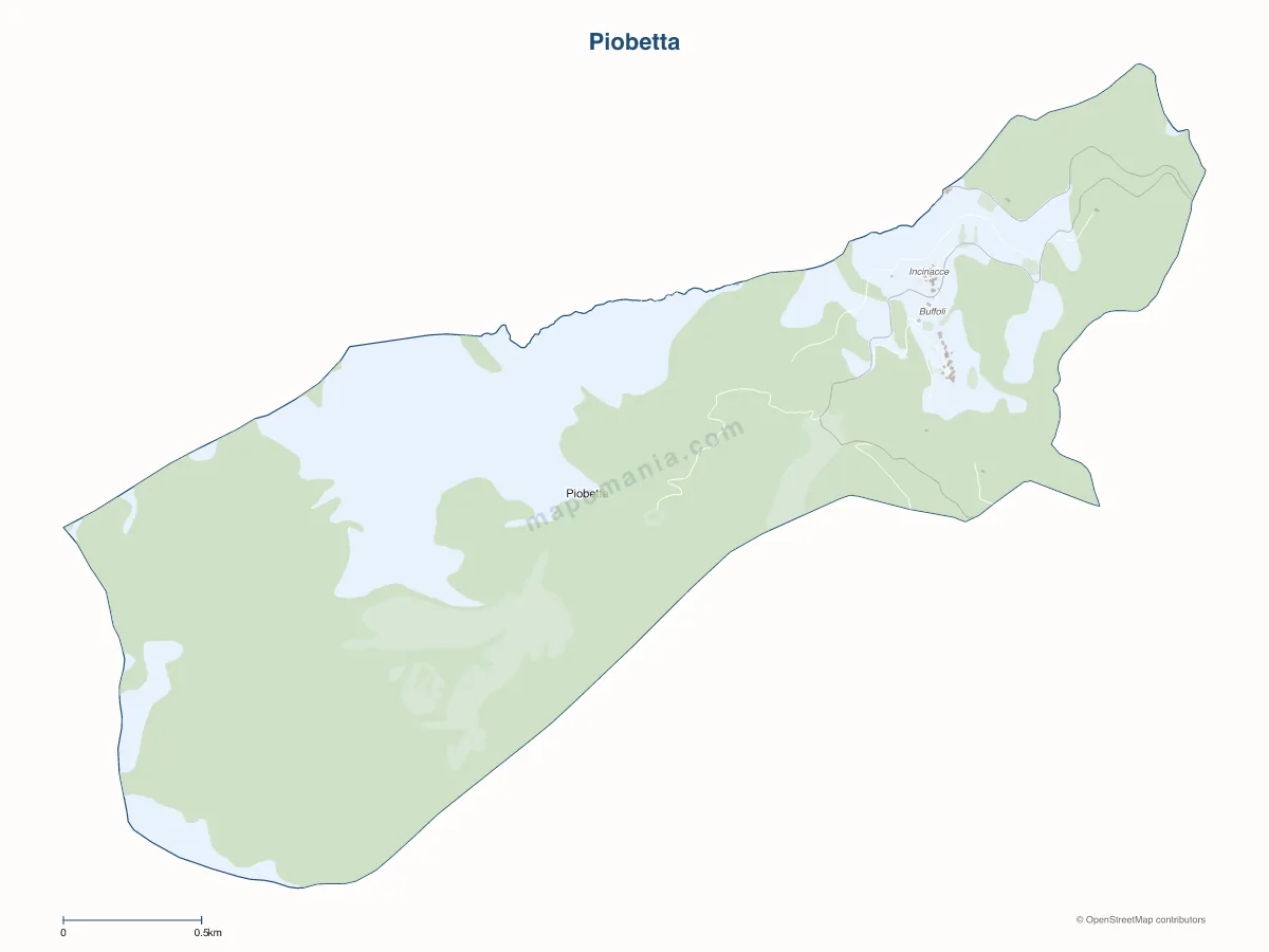 Carte de Piobetta à personnaliser
