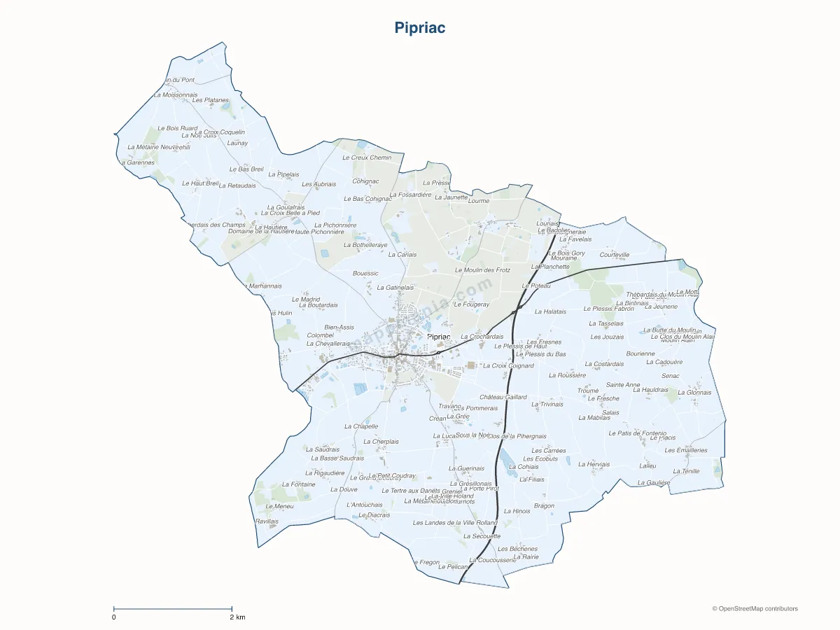 Carte de Pipriac à personnaliser