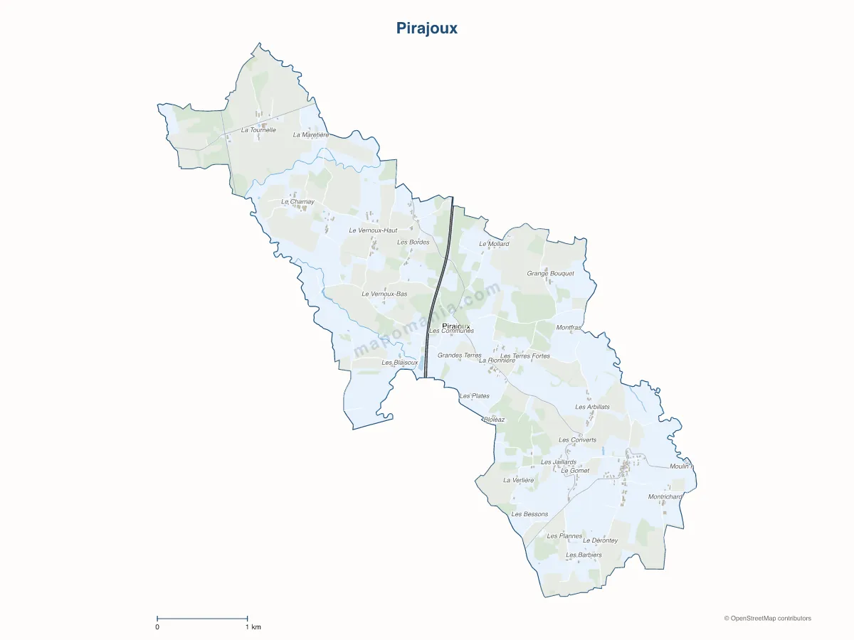 Carte de Pirajoux à personnaliser