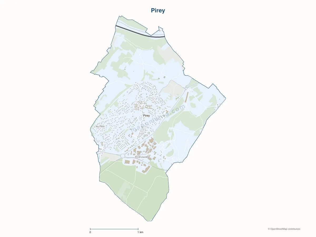 Carte de Pirey à personnaliser