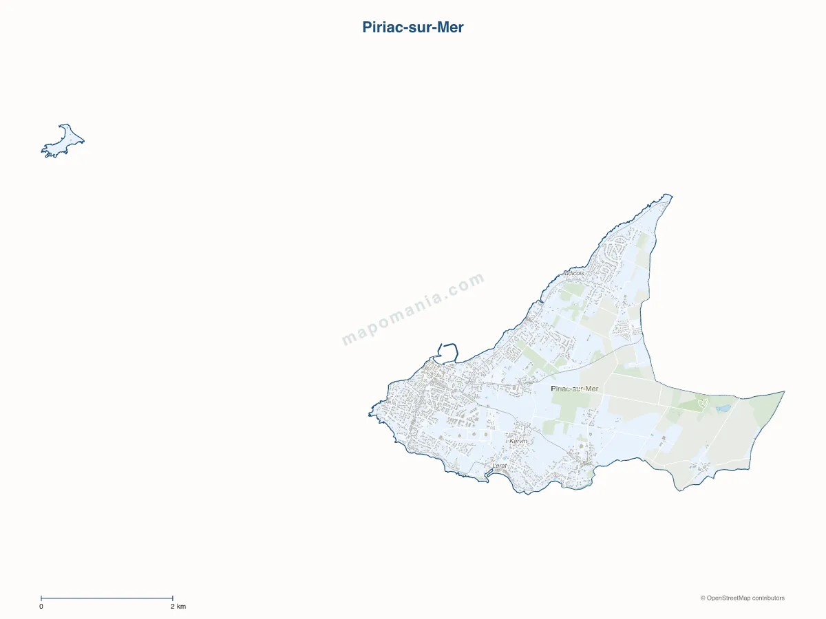 Carte de Piriac-sur-Mer à personnaliser