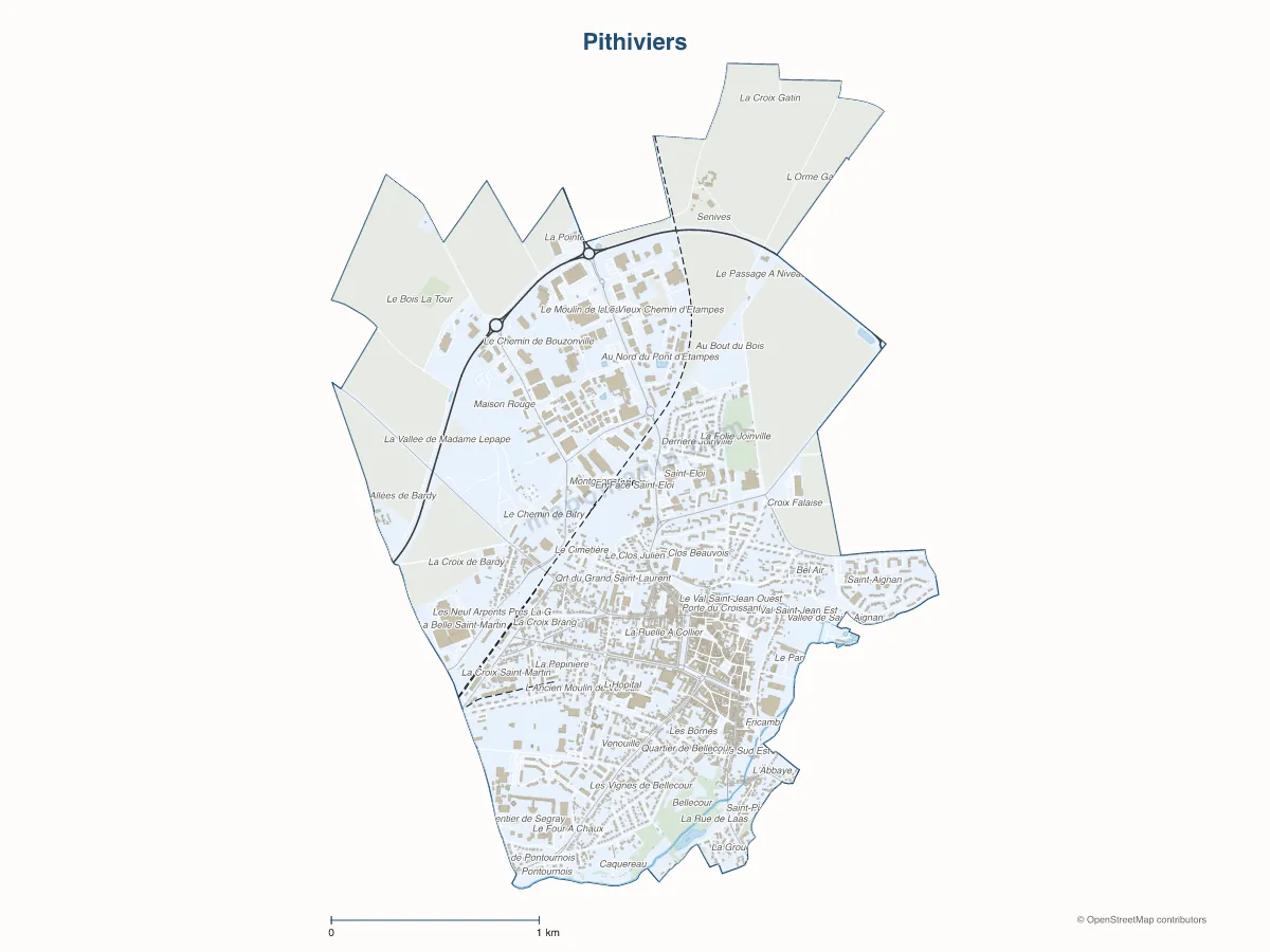 Carte de Pithiviers à personnaliser