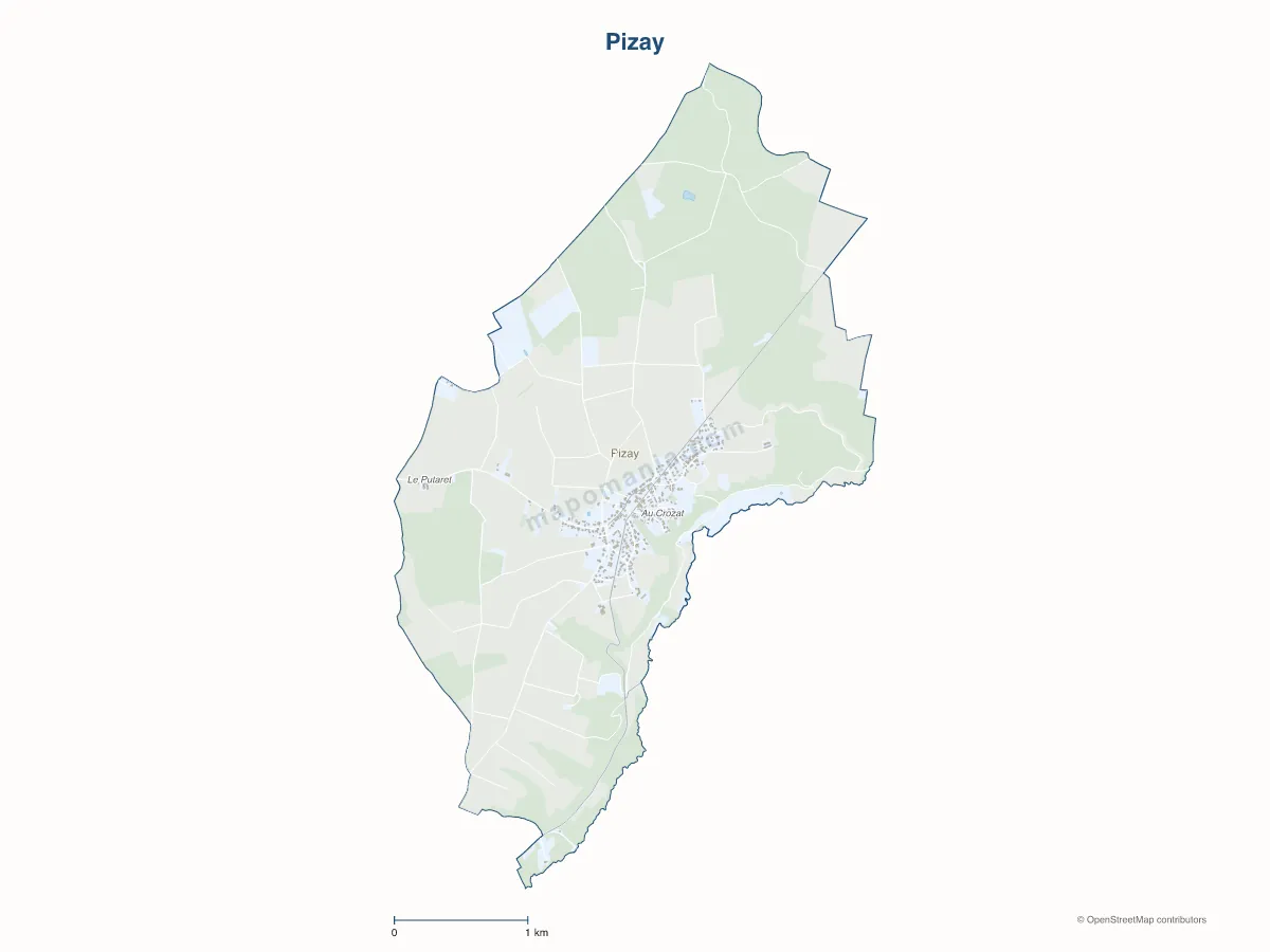 Carte de Pizay à personnaliser