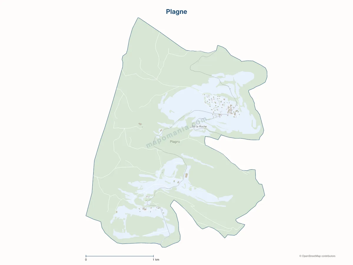 Carte de Plagne à personnaliser