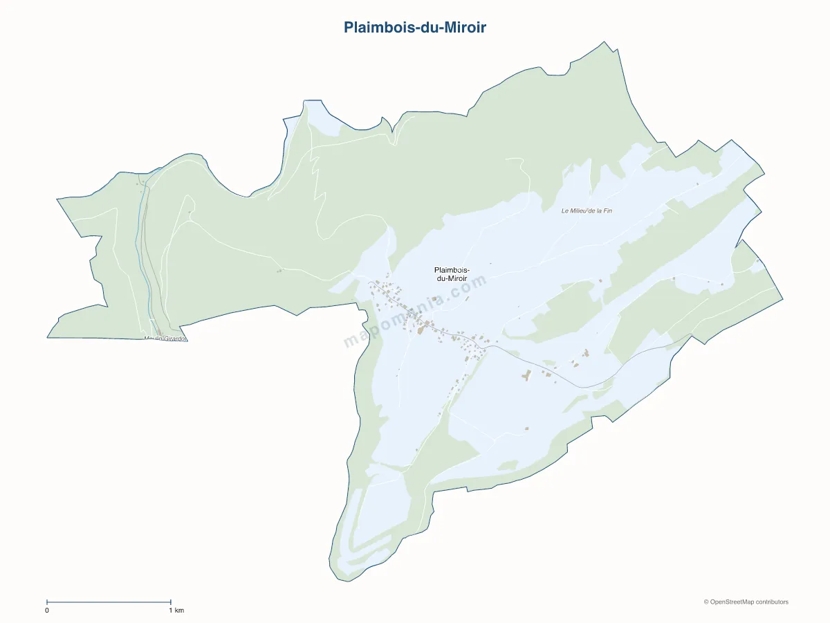 Carte de Plaimbois-du-Miroir à personnaliser