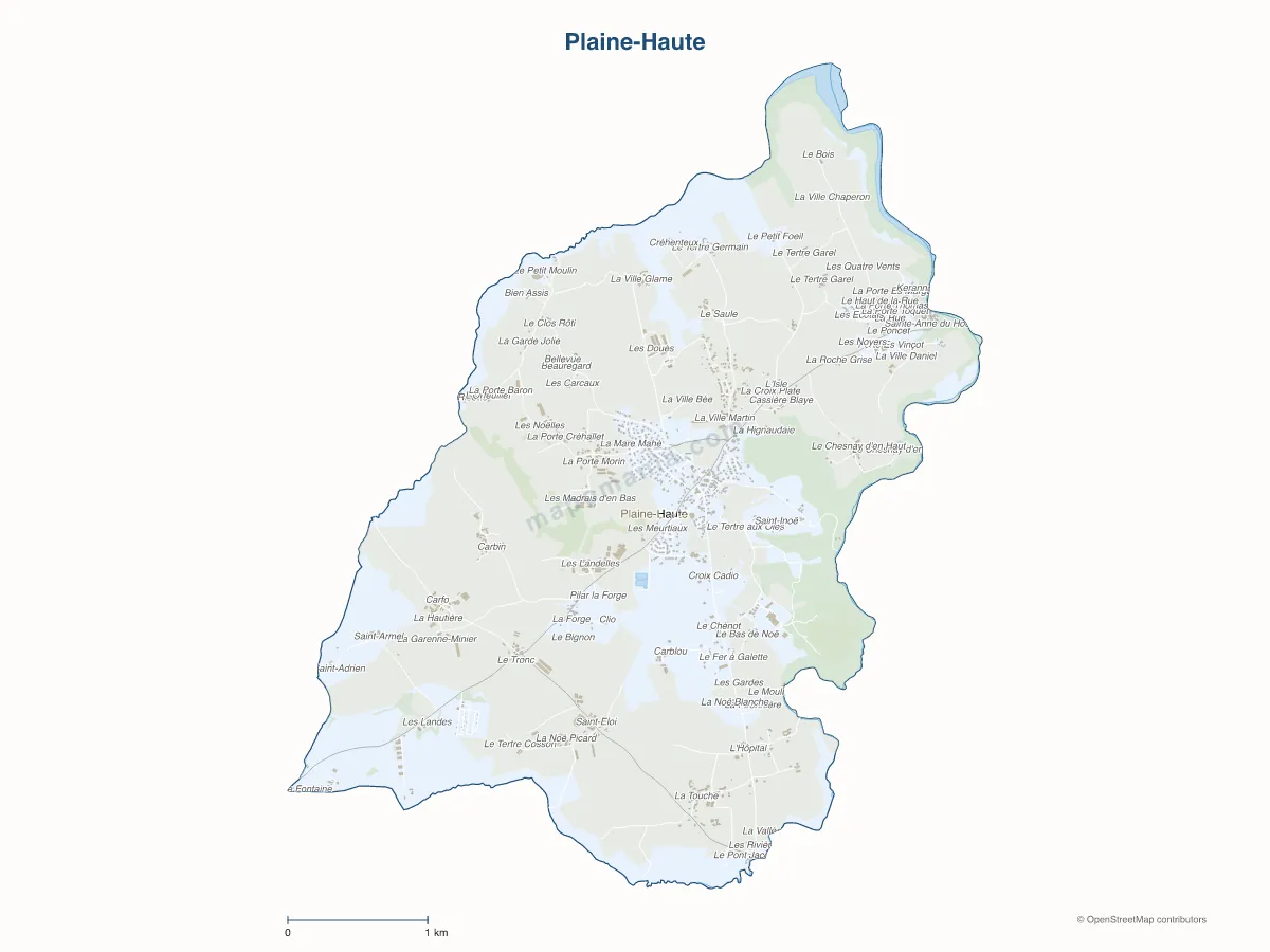 Carte de Plaine-Haute à personnaliser