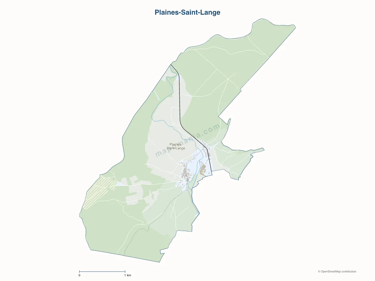 Carte de Plaines-Saint-Lange à personnaliser
