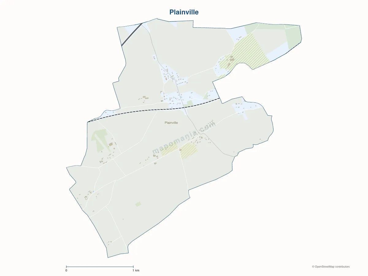 Carte de Plainville à personnaliser