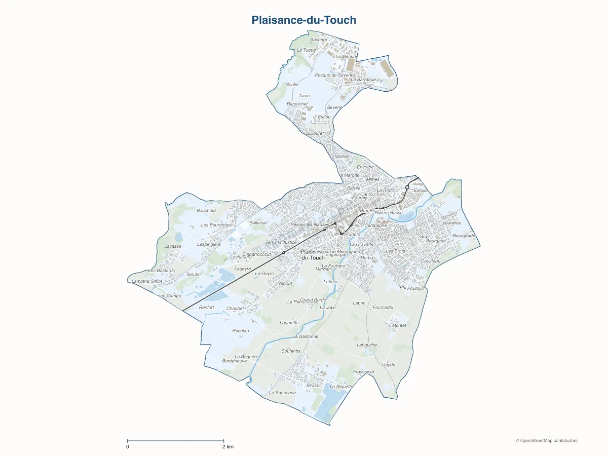 Carte de Plaisance-du-Touch à personnaliser