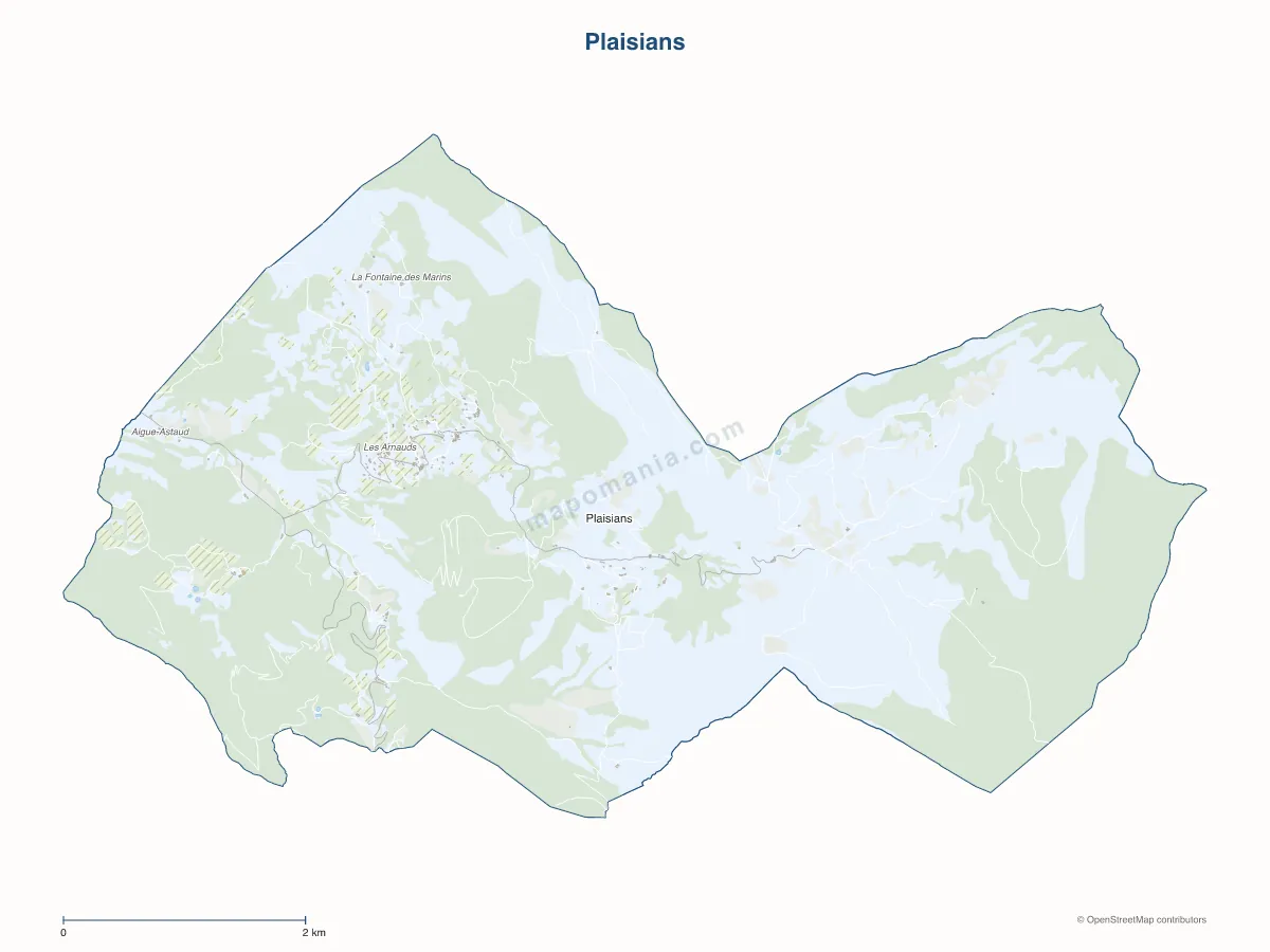 Carte de Plaisians à personnaliser
