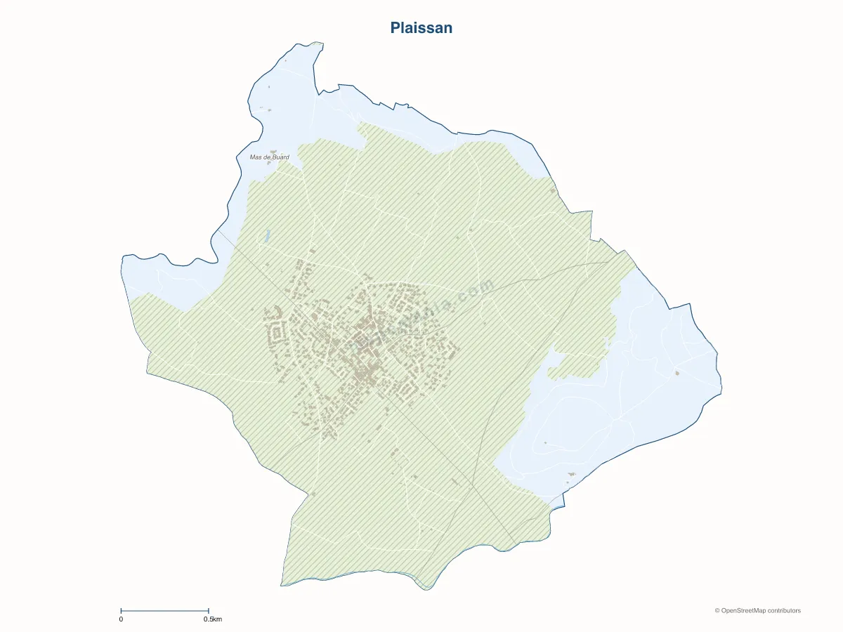 Carte de Plaissan à personnaliser