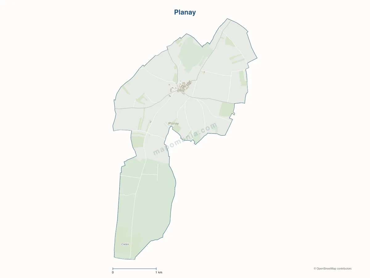 Carte de Planay à personnaliser
