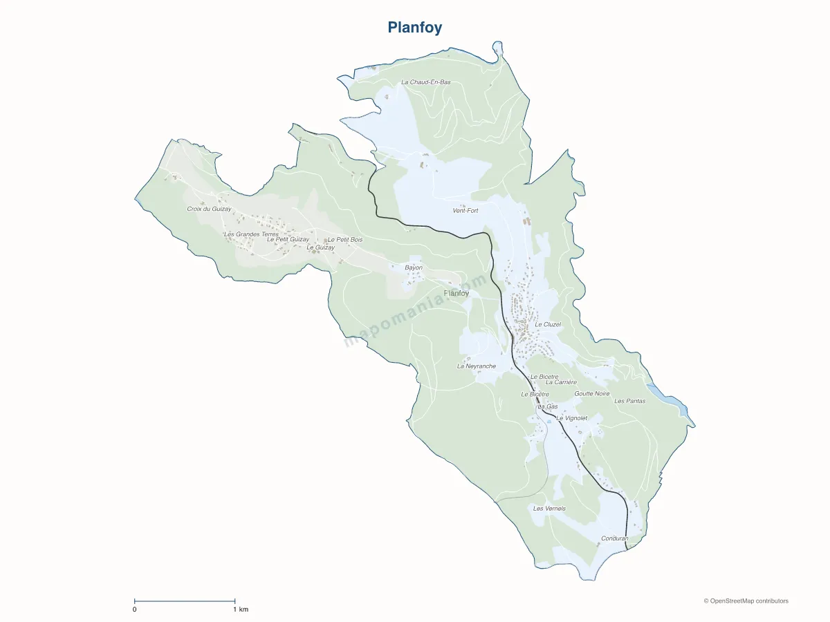 Carte de Planfoy à personnaliser