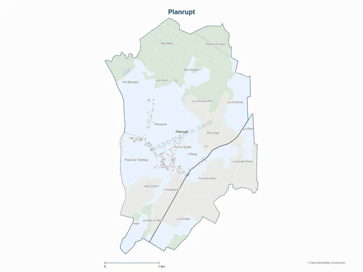 Carte de Planrupt à personnaliser