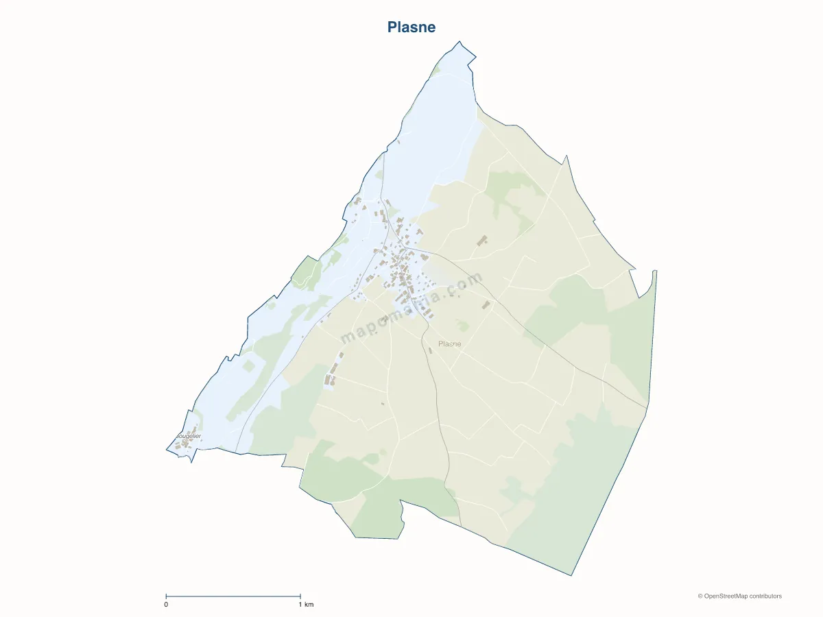 Carte de Plasne à personnaliser