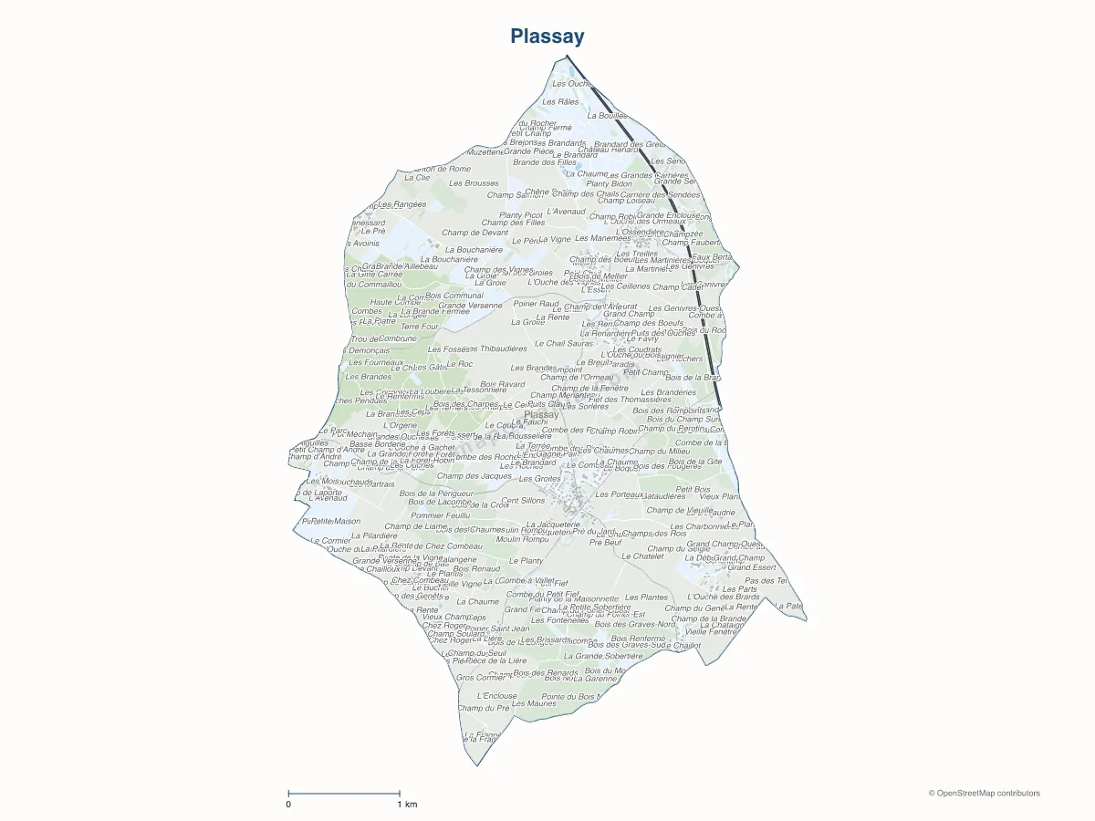 Carte de Plassay à personnaliser