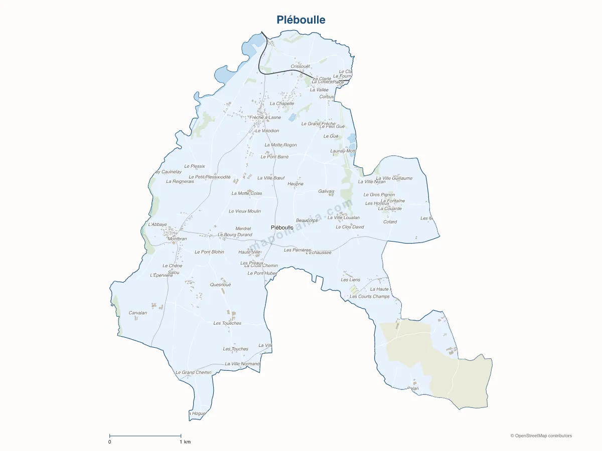 Carte de Pléboulle à personnaliser