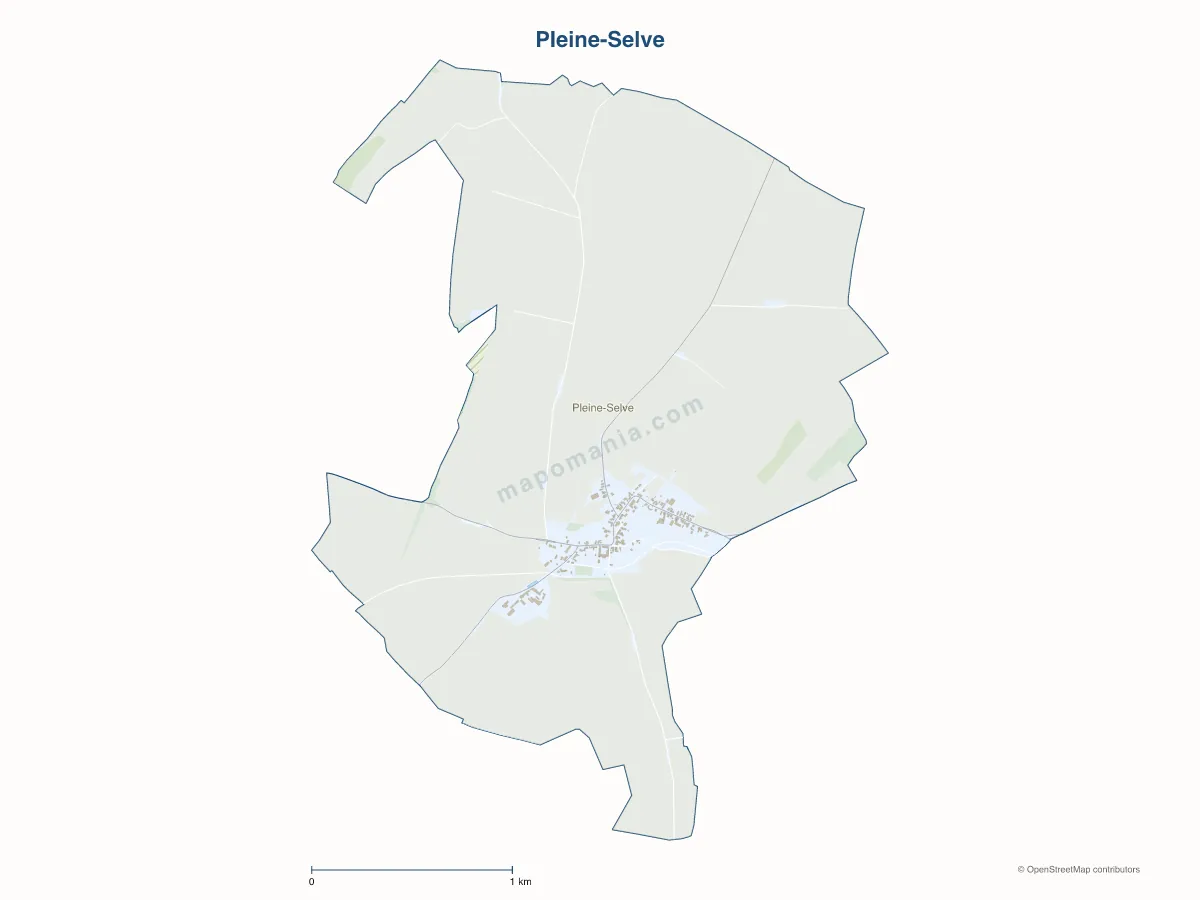 Carte de Pleine-Selve à personnaliser