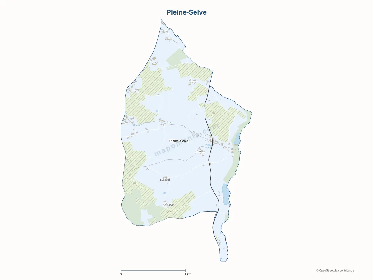Carte de Pleine-Selve à personnaliser