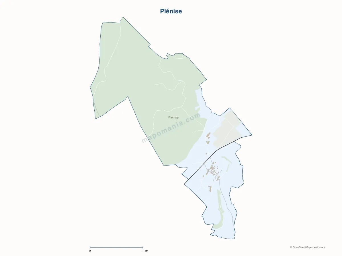 Carte de Plénise à personnaliser
