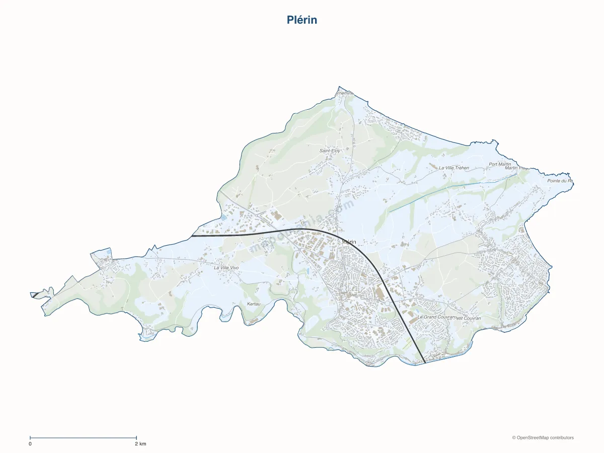 Carte de Plérin à personnaliser