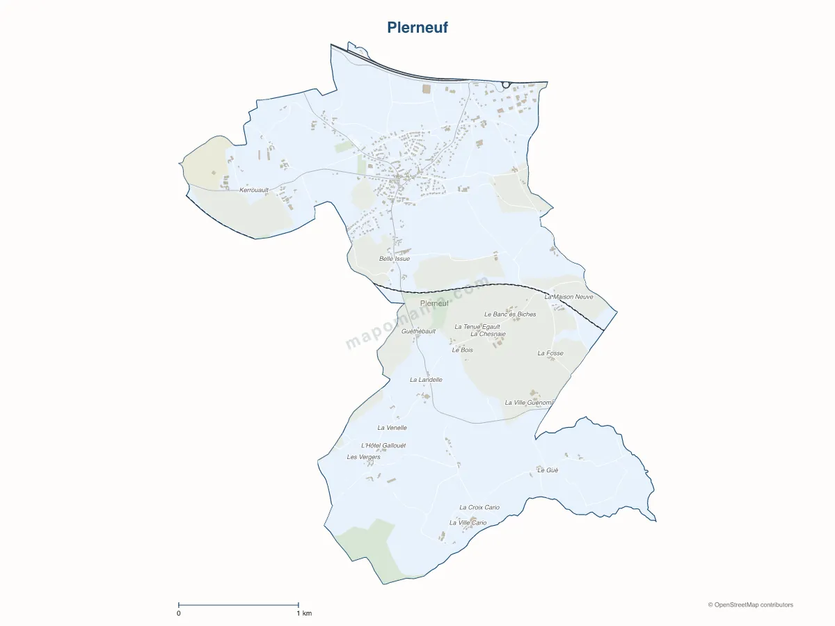 Carte de Plerneuf à personnaliser