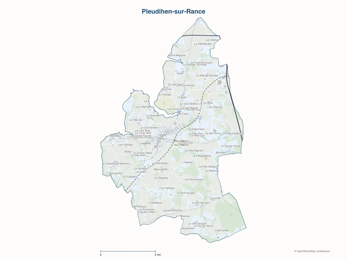 Carte de Pleudihen-sur-Rance à personnaliser
