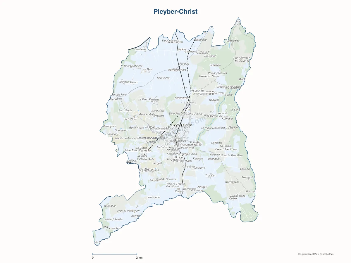 Carte de Pleyber-Christ à personnaliser