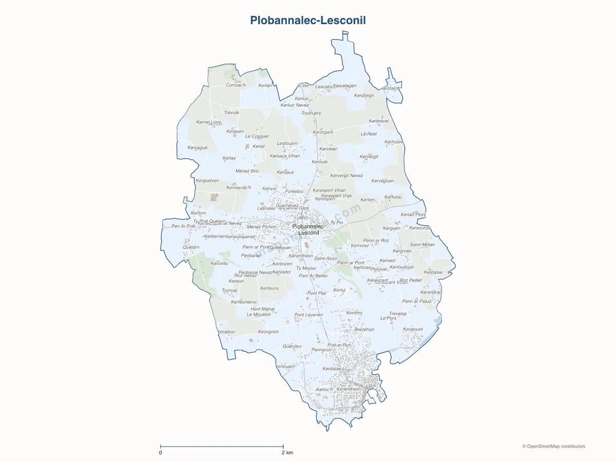 Carte de Plobannalec-Lesconil à personnaliser