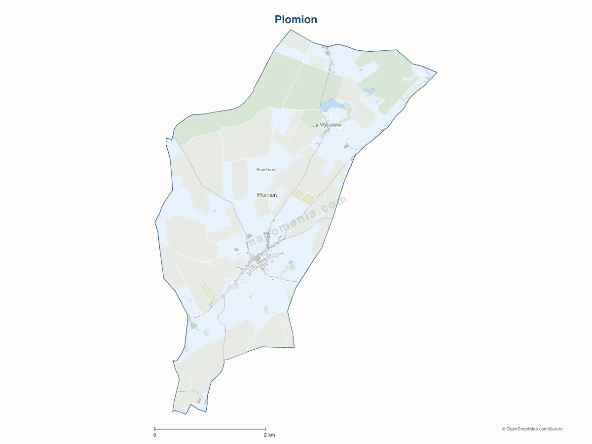 Carte de Plomion à personnaliser