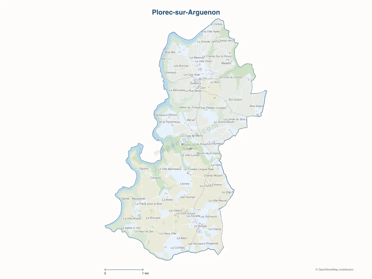 Carte de Plorec-sur-Arguenon à personnaliser