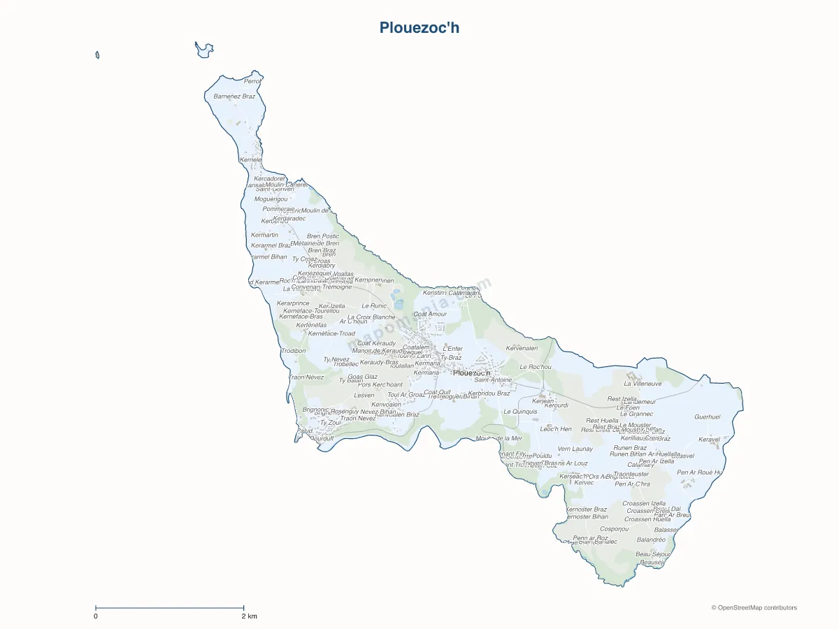 Carte de Plouezoc'h à personnaliser