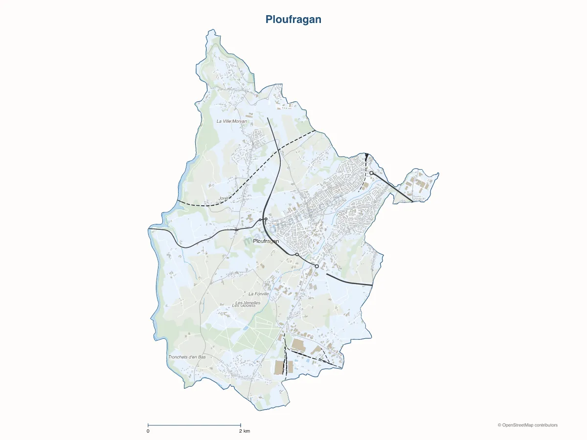 Carte de Ploufragan à personnaliser