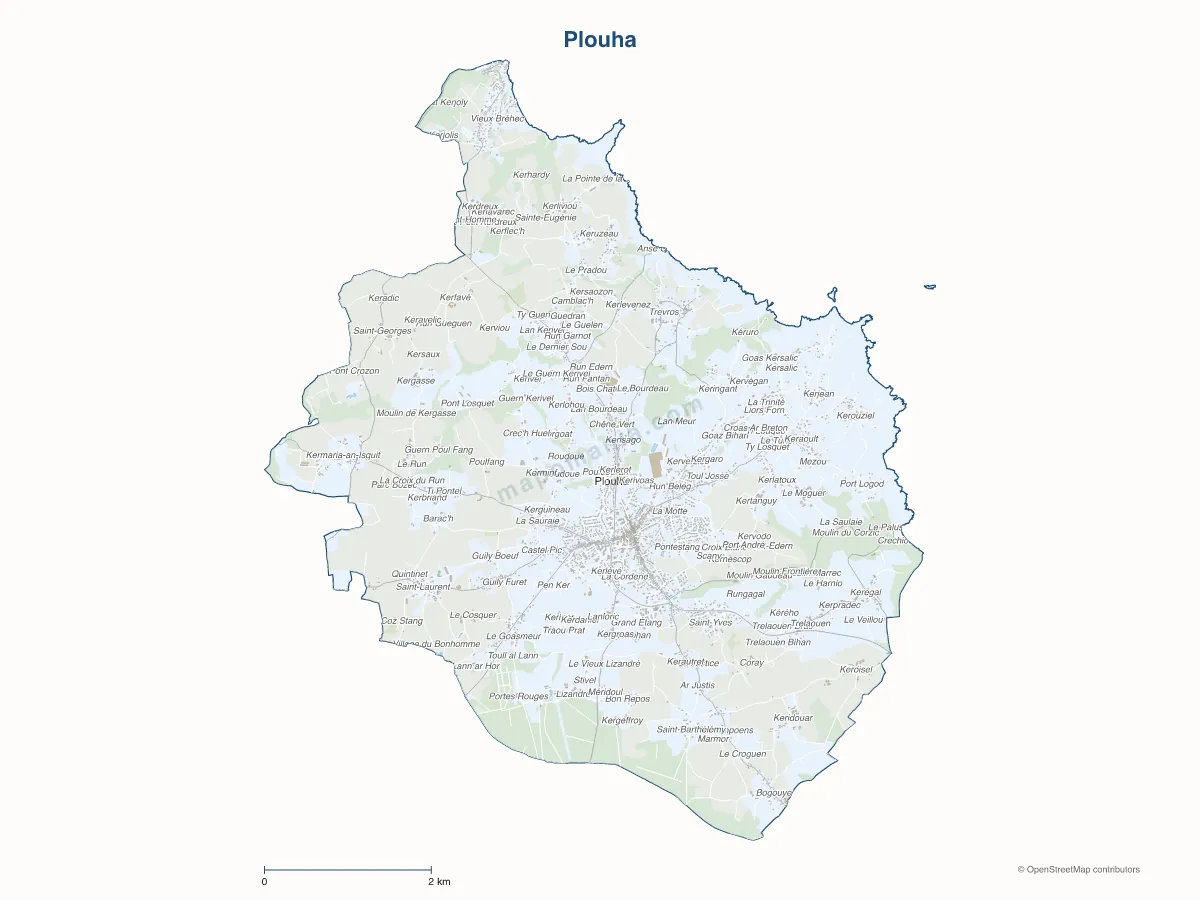 Carte de Plouha à personnaliser
