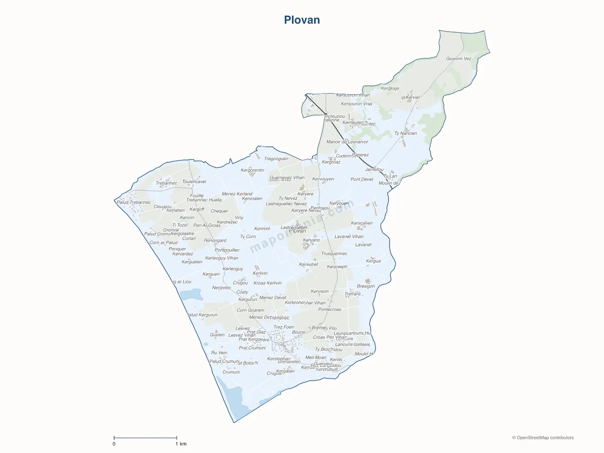 Carte de Plovan à personnaliser