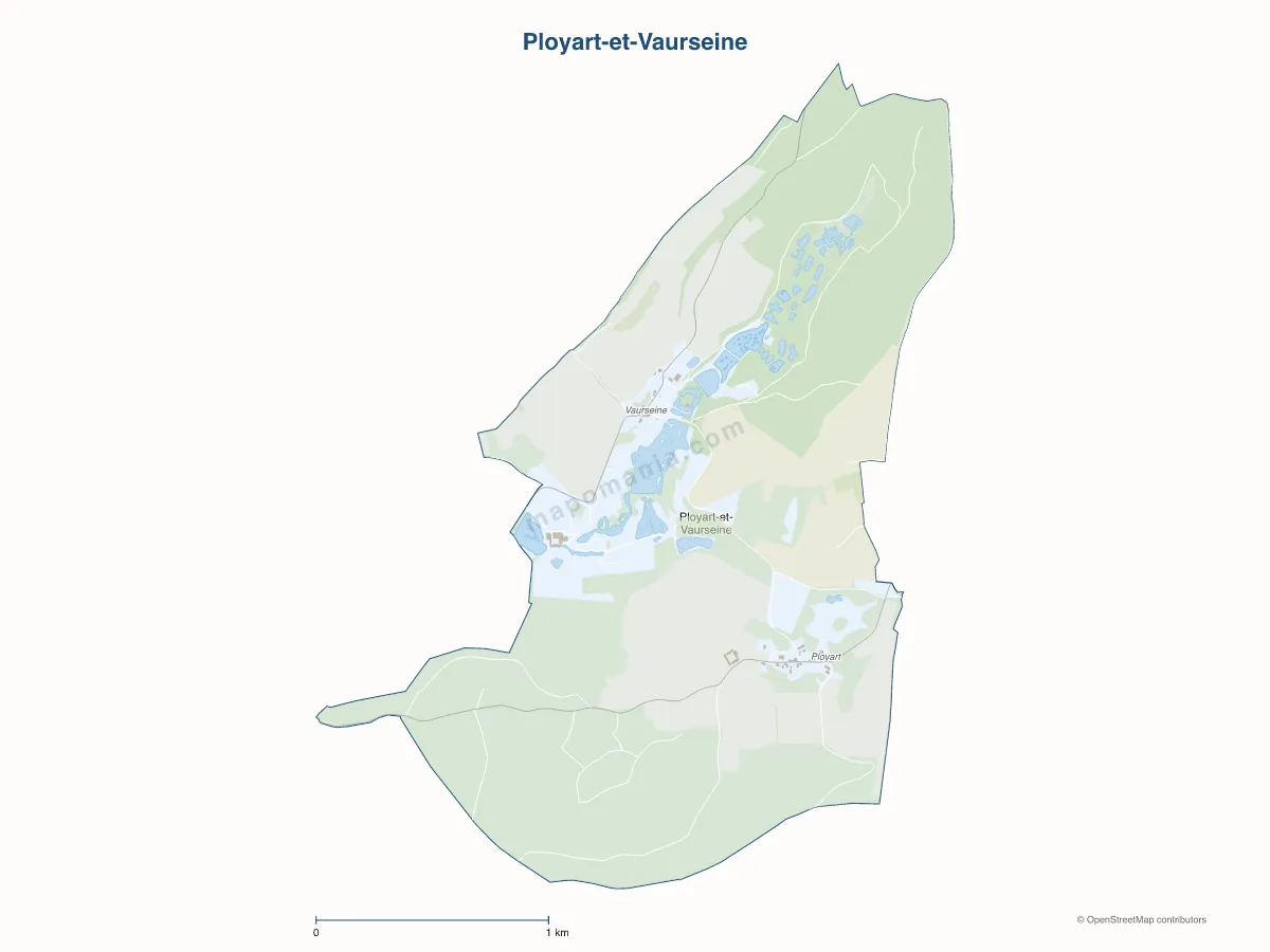 Carte de Ployart-et-Vaurseine à personnaliser