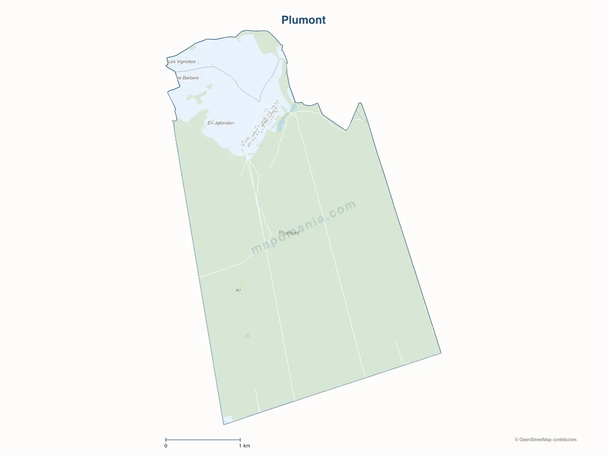Carte de Plumont à personnaliser
