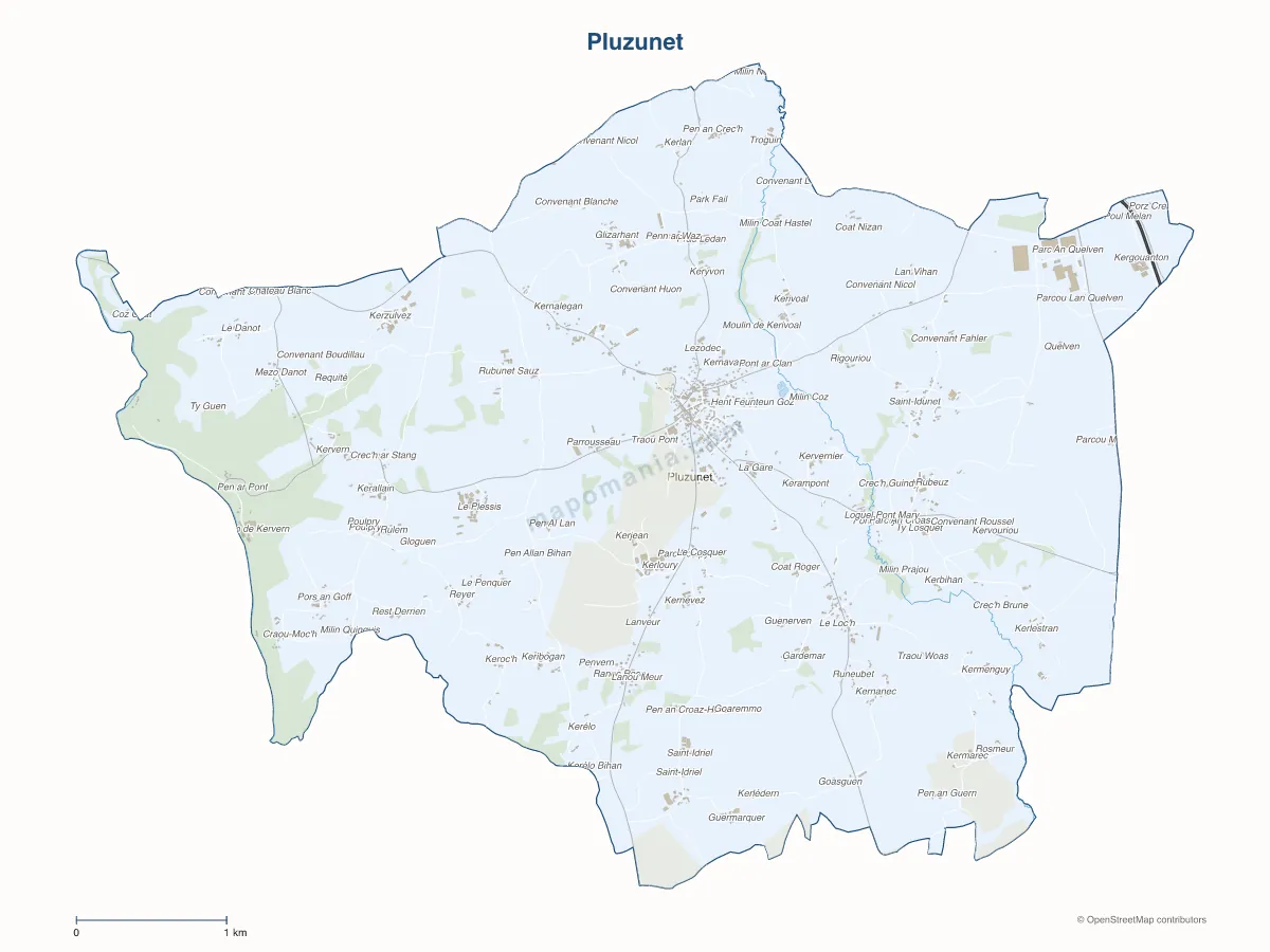 Carte de Pluzunet à personnaliser