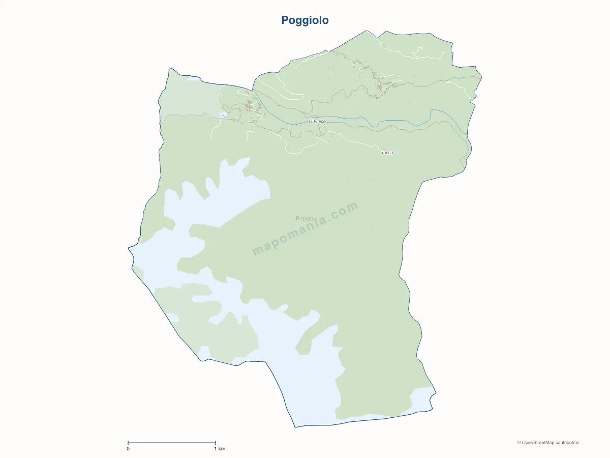 Carte de Poggiolo à personnaliser