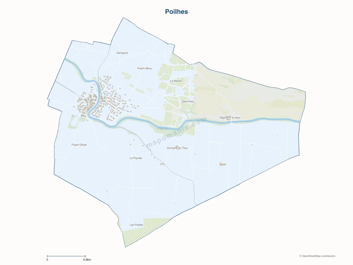 Carte de Poilhes à personnaliser