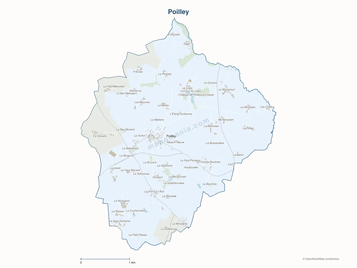Carte de Poilley à personnaliser