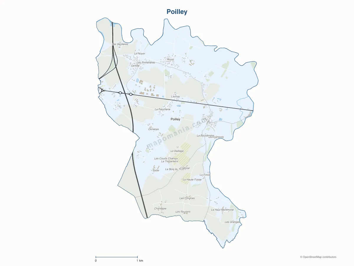 Carte de Poilley à personnaliser