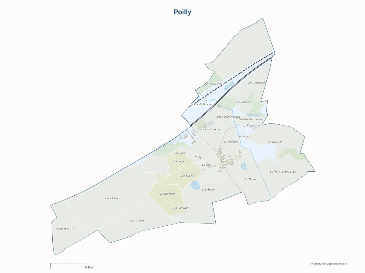 Carte de Poilly à personnaliser