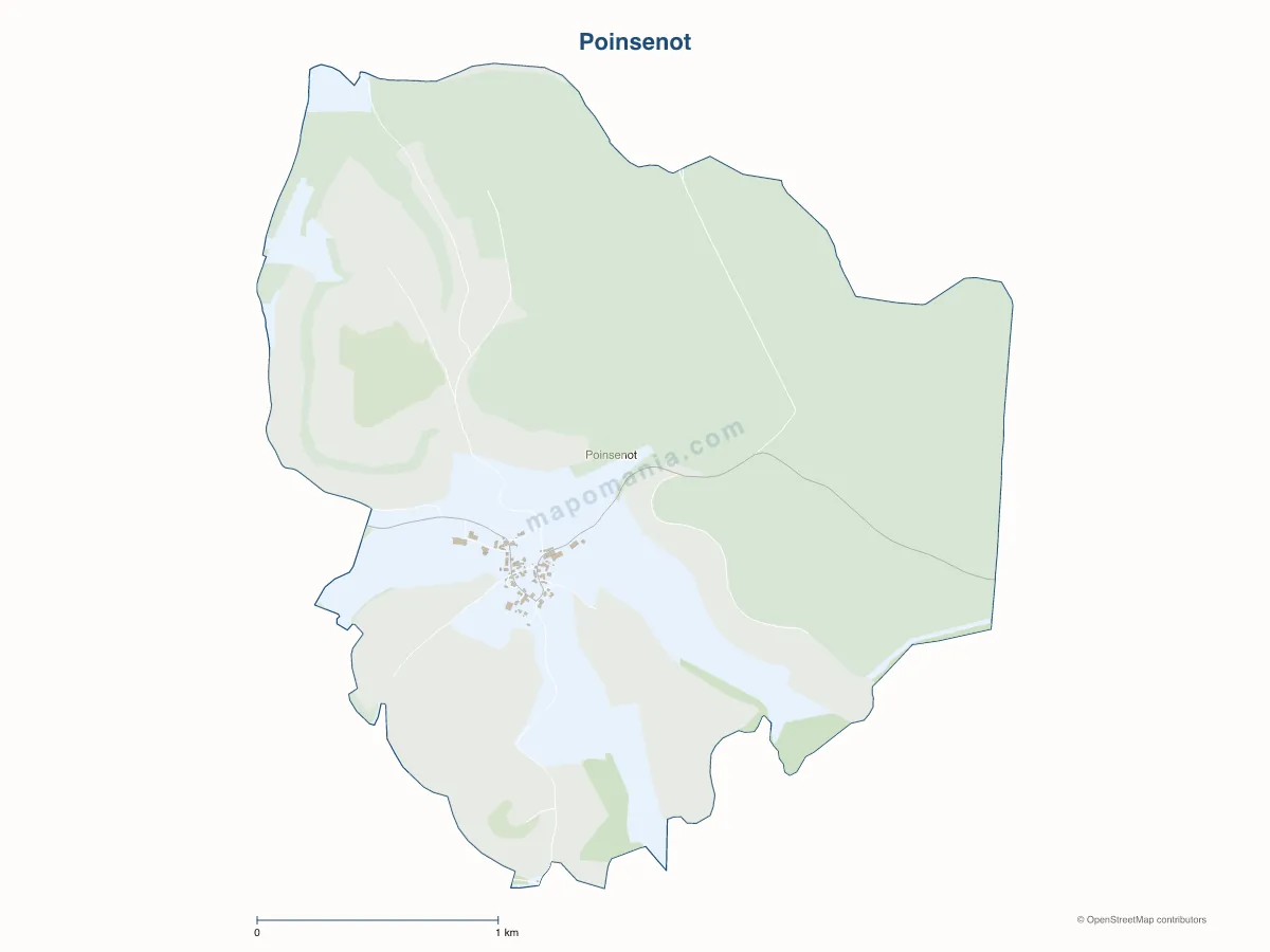 Carte de Poinsenot à personnaliser