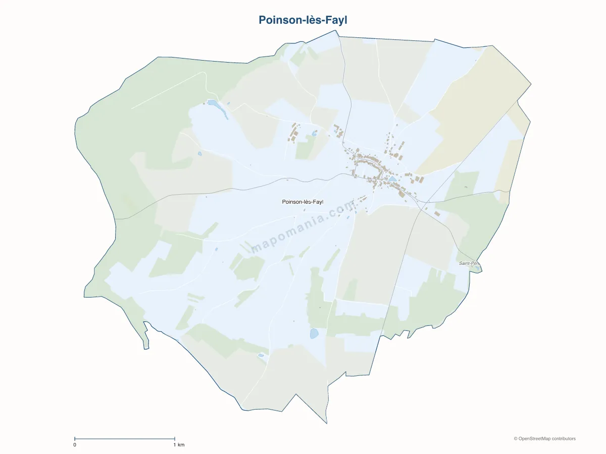 Carte de Poinson-lès-Fayl à personnaliser