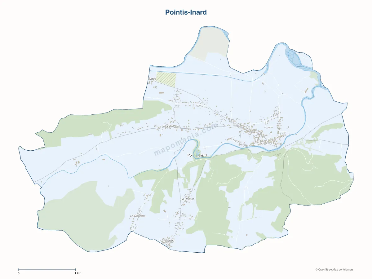 Carte de Pointis-Inard à personnaliser