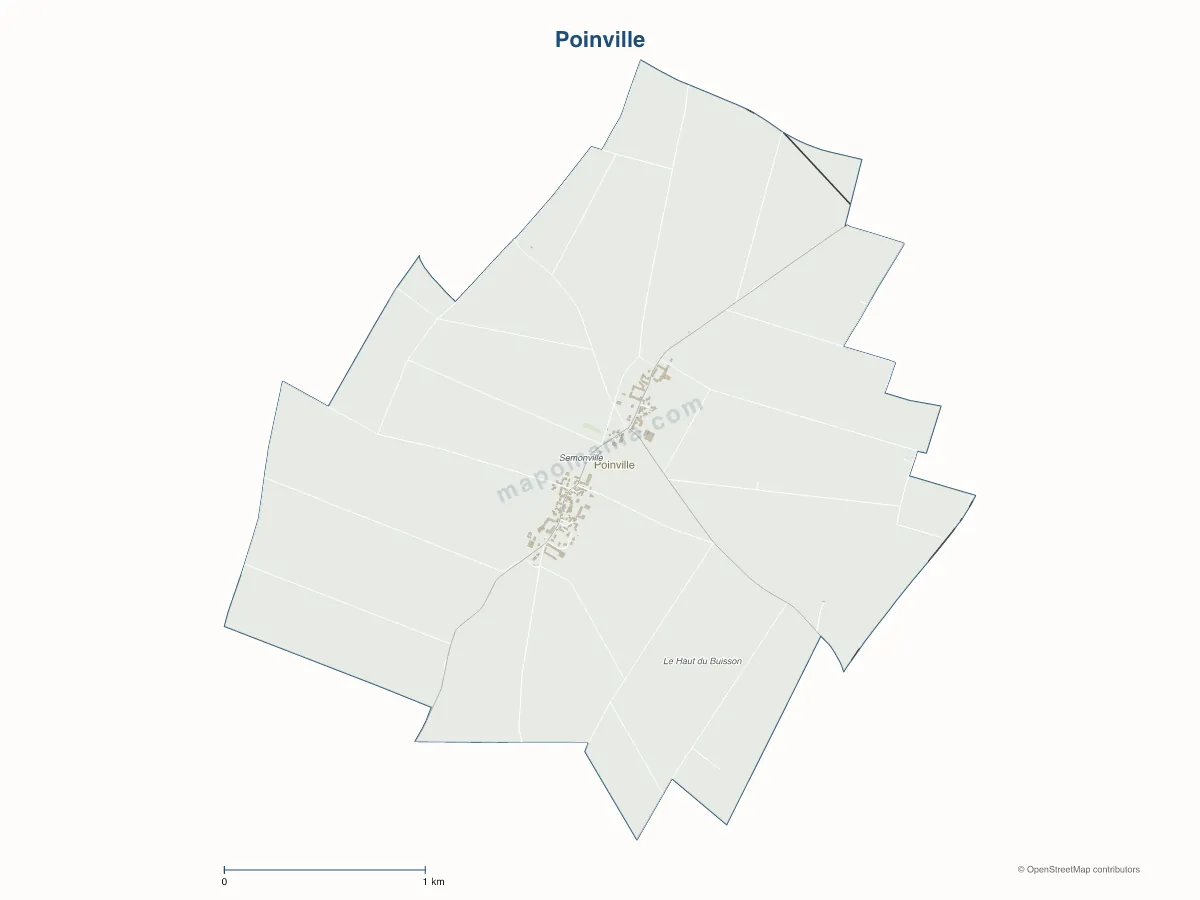 Carte de Poinville à personnaliser