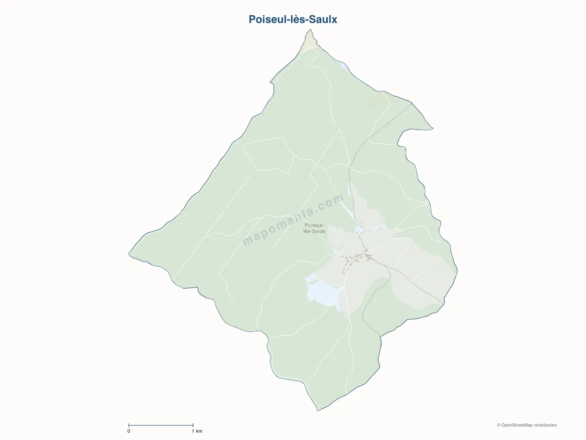 Carte de Poiseul-lès-Saulx à personnaliser