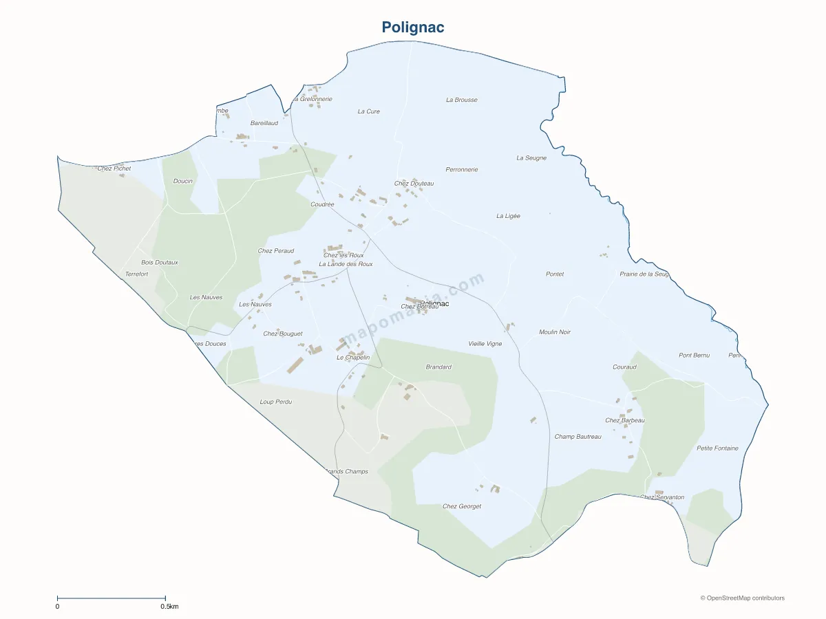 Carte de Polignac à personnaliser
